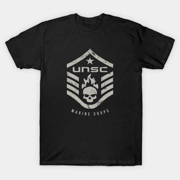 UNSC Halo Marine Corps T-Shirt by SilverfireDesign